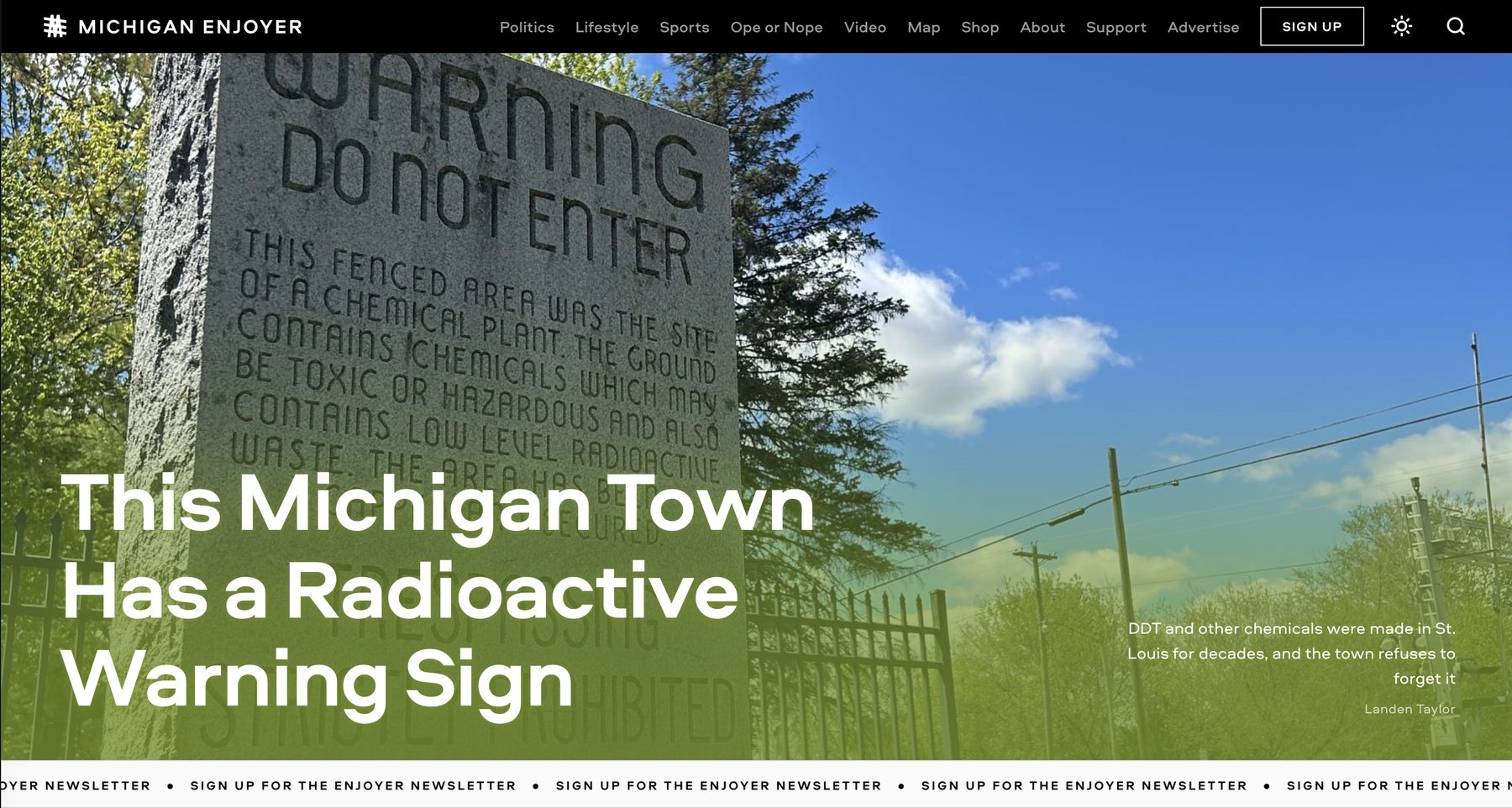 Michigan Enjoyer website